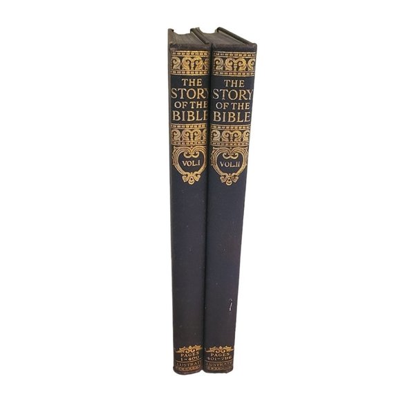 The Story Of The‎ Bible Volumes 1 And 2 Waverley Book Co Staging Decor Set - Picture 1 of 11